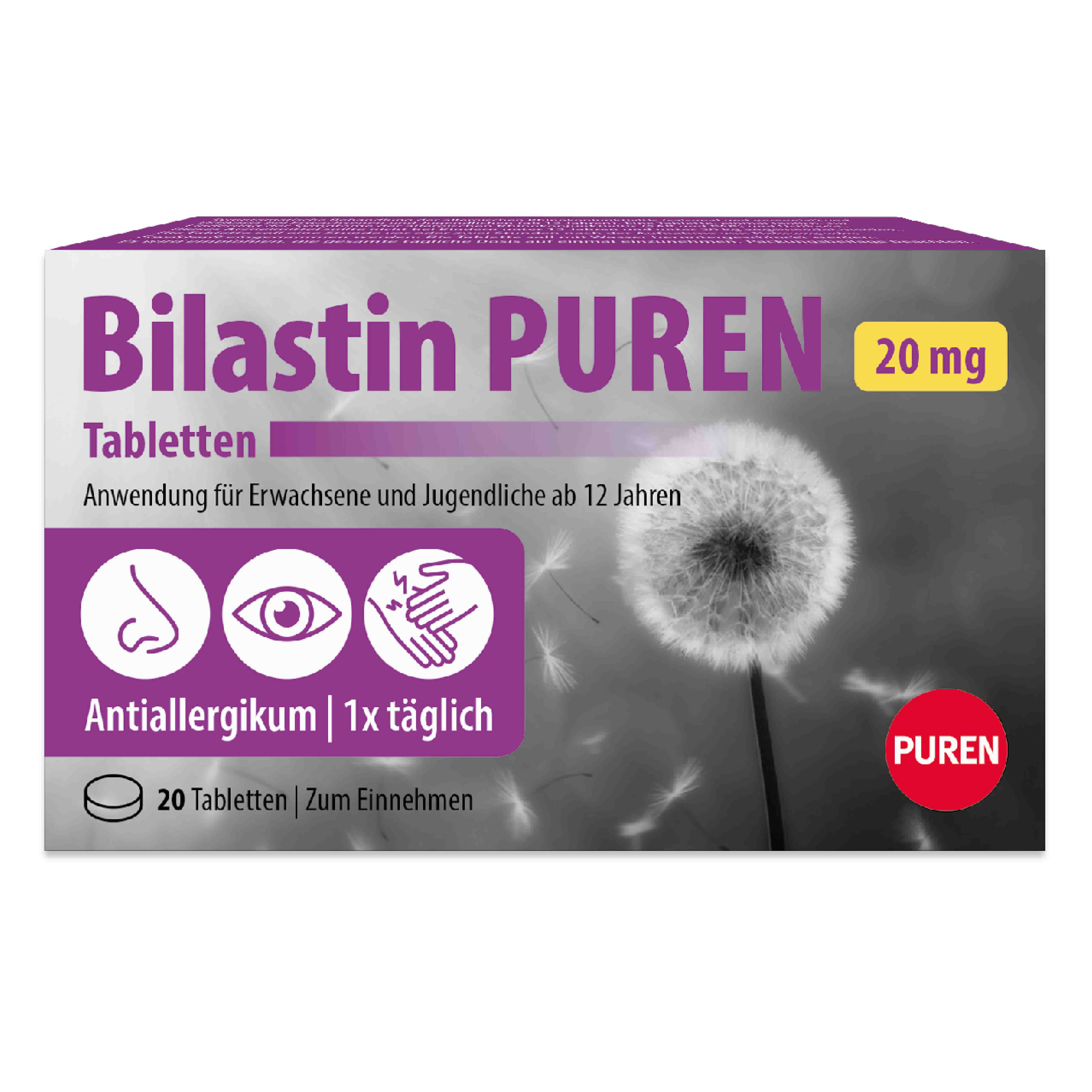 BILASTIN PUREN 20 mg Tabletten