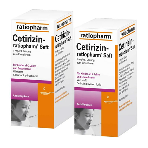 CETIRIZIN-ratiopharm Saft Doppelpackung 
