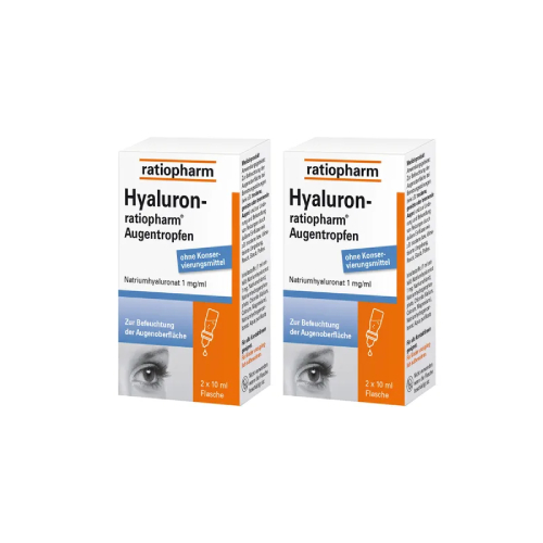HYALURON-RATIOPHARM Gel Augentropfen Set 