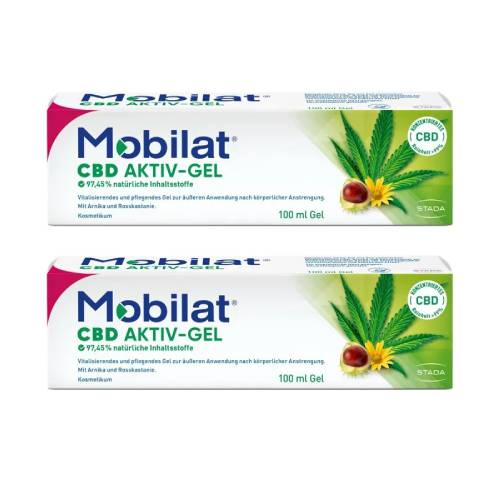 Mobilat® CBD Aktiv-Gel: vitalisierend, beruhigend, pflegend. Für beanspruchte Körperpartien. Doppelpackung 