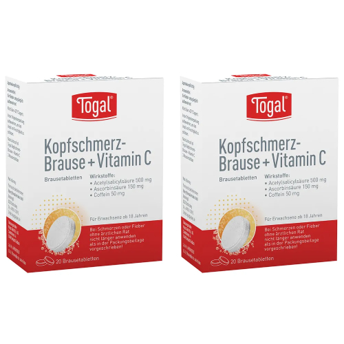 TOGAL Kopfschmerz-Brause + Vit.C Brausetabletten Set 