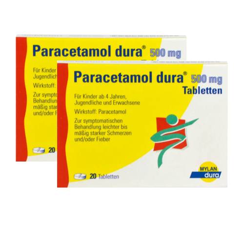 PARACETAMOL dura 500 mg Tabletten Doppelpackung 