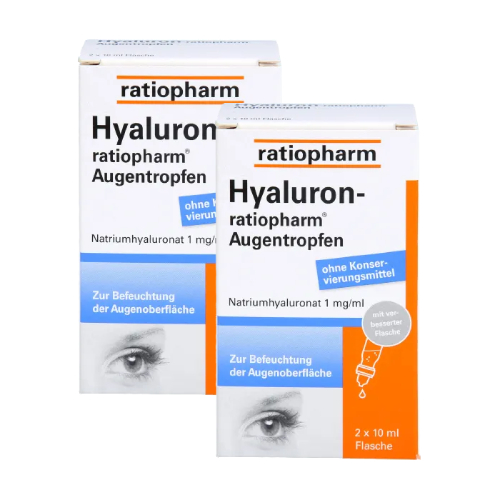 HYALURON-RATIOPHARM Augentropfen Doppelpackung 