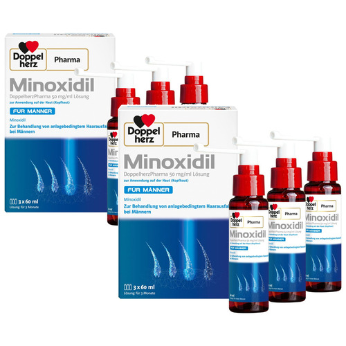 MINOXIDIL DoppelherzPhar.50mg/ml Lsg.Anw.Haut Mann Set
