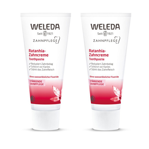 WELEDA Ratanhia Zahncreme Doppelpackung 
