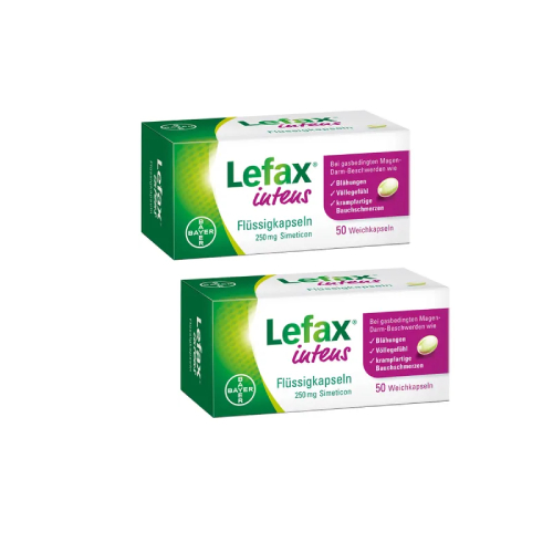 LEFAX intens Flüssigkapseln 250 mg Simeticon Set 