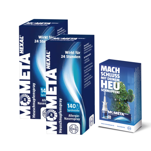 MometaHEXAL® Heuschnupfenspray Doppelpack + Taschentücher