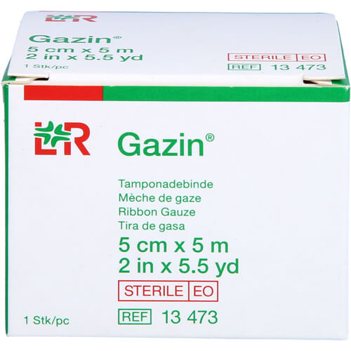 MULLBINDEN z.Tamponade steril 5 cmx5 m