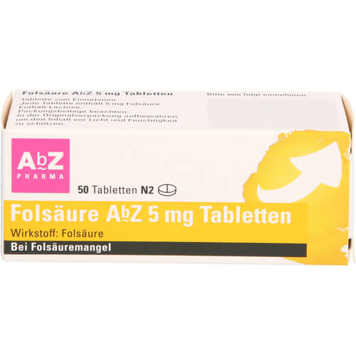 FOLSÄURE AbZ 5 mg Tabletten