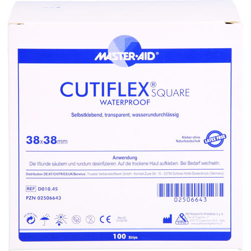 CUTIFLEX Folien-Pflaster square 38x38mm Master Aid