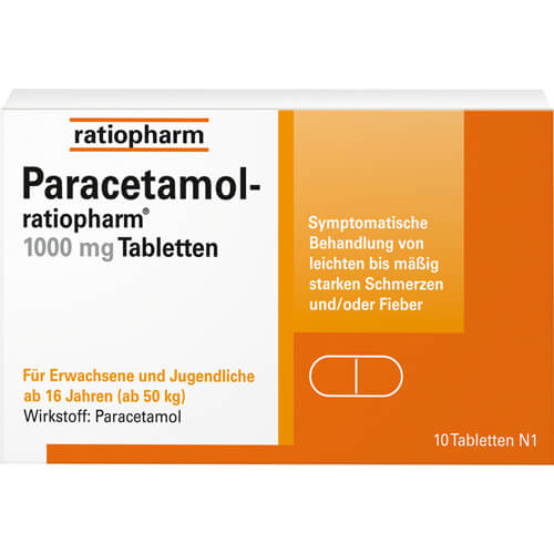 PARACETAMOL-ratiopharm 1.000 mg Tabletten